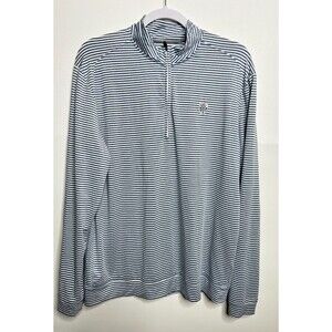 Johnie-O Men's Prep Performance 1/4 Zip Pullover Size Medium Striped Stretch